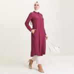 Sefamerve 6435-16 Mürdüm Kadın Tunik
