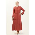 Sefamerve 6595-03 Gül Kurusu Kadın Elbise