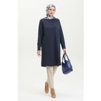 Sefamerve 8712-03 Lacivert Kadın Tunik