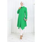 sefamerve Baskı Düğmeli Tunik 1102-03 Zümrüt Yeşili
