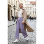 sefamerve Beli Lastikli Pantolon 71126-03 Lila