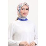 sefamerve Desenli Soft Eşarp 70243-08 Saks Şekerpembe