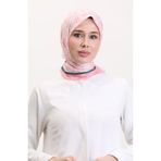 sefamerve Desenli Soft Eşarp 70261-09 Pembe Zümrüt Yeşili