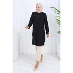 sefamerve Düğme Detaylı Tunik 5133-07 Siyah