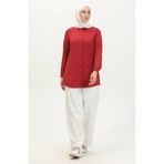 sefamerve Düğmeli Tunik 6111-06 Bordo