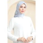 sefamerve Düz Kristal Eşarp 70252-04 Gümüş Gri