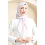 sefamerve Düz Kristal Eşarp 70252-34 Toz Pembe