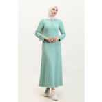 sefamerve Fermuarlı Elbise 2149D-01 Mint Yeşili
