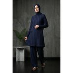 sefamerve Fırfır Detaylı Tunik 0507-02 Lacivert