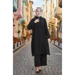sefamerve Gömlek Yaka Tunik Pantolon İkili Takım 0123-06 Siyah