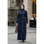 sefamerve İki İplik Düğmeli Ferace 71176-06 Lacivert