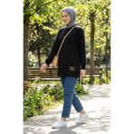 sefamerve İki İplik Penye Tunik 280128-11 Siyah