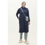 sefamerve Kapüşonlu Spor Tunik 3007-31 Açık İndigo
