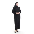 sefamerve Krem Kumaş Keten Ferace 5095-01 Siyah