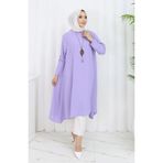 sefamerve Krep Kumaş Salaş Tunik 1011-02 Lila