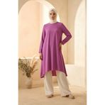 sefamerve Krep Kumaş Salaş Tunik 1011-09 Gül Kurusu