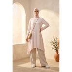 sefamerve Krep Kumaş Salaş Tunik 1011-10 Bej