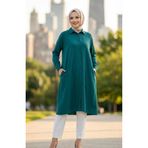 sefamerve Reglan Kol Tunik 4066-05 Zümrüt Yeşili