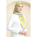 sefamerve Soft Pamuk Eşarp 19092-17 Sarı Mor