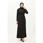 sefamerve Tesettür Uzun Elbise 8647-01 Siyah