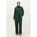 sefamerve Tunik Pantolon İkili Takım 11304-06 Zümrüt Yeşili