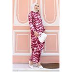 sefamerve Viskon Kumaş Tunik Pantolon İkili Takım 0142-05 Bordo