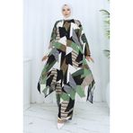 sefamerve Viskon Kumaş Tunik Pantolon İkili Takım 2140-04 Haki