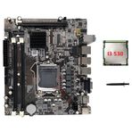 Sefdrert H55 Anakart LGA1156 Destekler I3 530 I5 760 Serisi CPU DDR3 Bellek Bilgisayar Anakart+I3 530 CPU Termal Gres