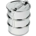 Sefer Tası 1 No 3 Lü Paslanmaz Çelik Tek Kişilik 13X4.5 Cm