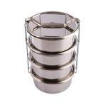 Sefer Tası 4 Lü Paslanmaz Çelik Tek Kişilik 12 x 6 CM