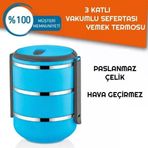 Sefer Tası Yemek Termosu Saklama Kabı Termosu 3Lü -