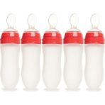 Şeffaf 120ML Silikon Kaşıklı Biberon, 6 Ay ve Üzeri, 5'li Set - Antrasit