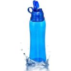 Şeffaf 600 ml Plastik Matara, Hafif ve Dayanıklı Içecek Kabı - Ahşap - Seçenek 1