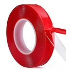 şeffaf akrilik silikon bant çift taraflı bant montaj bandı 18mm x 2m - Kırmızı
