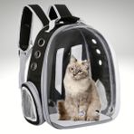 Şeffaf Astronot Kapsül Kedi Köpek Seyahat Yolculuk Fermuarlı Hava Alan Taşınabilir Sırt Çantası
