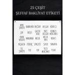 Şeffaf Bakliyat Seti Etikteti Suya Dayanıklı 25 Parça Erzak Saklama Kabı Seti Etiketi 5 cm x 4.cm