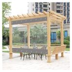 Şeffaf balkon gölgelik 0,5 mm su geçirmez rüzgar geçirmez PVC muşamba 5.5x3m (18x9.8ft) ağır hizmet açık çadır gazebo veranda pergola yağmur koruma