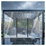 Şeffaf brandalar ağır hizmet tipi su geçirmez, grometli şeffaf brandalar,gazebo perdeleri dış mekan su geçirmez,şeffaf pvc su geçirmez muşamba,Sundurma,Güverte,Balkon(H2.6xW3.5m/H8.5xW11.4ft)