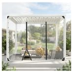 Şeffaf brandalar ağır hizmet tipi su geçirmez, şeffaf vinil muşamba,rondelalı şeffaf brandalar, Fermuarlı PVC Şeffaf Su Geçirmez Branda Yan Paneller,Dış Mekan Perdeleri(H2.1xW1m/H6.8xW3.2ft)