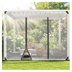Şeffaf brandalar ağır hizmet tipi su geçirmez,rondelalı şeffaf brandalar,dış mekan su geçirmez gazebo perdeleri,fermuarlı şeffaf pvc su geçirmez muşamba,Hava koşullarına(H2.3xW5.5m/H7.5xW18ft)