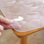 Şeffaf Buzlu PVC Yemek Masası tor, 85 x 195 cm Su Geçirmez Çizilmeye Dayanıklı Kapak, Dikdörtgen Kahve Masası için 2 mm Kalın Dayanıklı Masa Örtüsü, Yemek ve Günlük Kullanım için İdeal