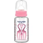 Şeffaf Cam Biberon 125 Ml, Şık Pembe Renk, Güvenle Kullanılır. - Ahşap - Bej