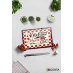 Şeffaf Cam Kesme Tahtası, 20X30 Cm, Dayanıklı ve Şık Tasarım - Açık Beyaz - Gri - Seçenek 1