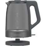 Şeffaf Cam Kettle, Işıklı, Beyaz, Modern ve Şık Tasarım - Ahşap - Beyaz