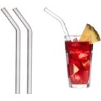 Şeffaf Cam Pipet, 2'li Paket, Sağlıklı ve Şık Tasarım - Seçenek 1