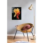 Şeffaf Cam Tablo, Balık Desenli, 30X40CM, Beyaz Renk - Ahşap - Beyaz - Seçenek 1