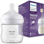 Şeffaf Doğal Tepki Biberon 125ML 0+ Için Ideal, Güvenli ve Kullanışlı Tasarım - Ahşap