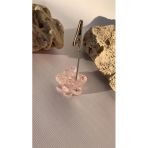 Şeffaf Epoksi Pembe Renkli Glitterli Sukulent Şekil Kağıt Tutacağı Notluk Epoksi El Yapımı Hediyelik