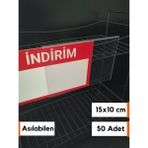 Şeffaf Etiket 50 adet Pvc Şeffaf Etiketlik Tele Cama Geçme Asma Takılabilir Ürün Raf Etiketlik Cebi Depolar Tel Raflar Sallanan Asılan Takılan Etiketlik - 15x10 cm