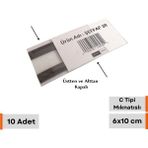 Şeffaf Etiket C Tipi Pvc Magnet Etiketlik Mıknatıslı Etiketlik - 10 Adet - 10x6 cm